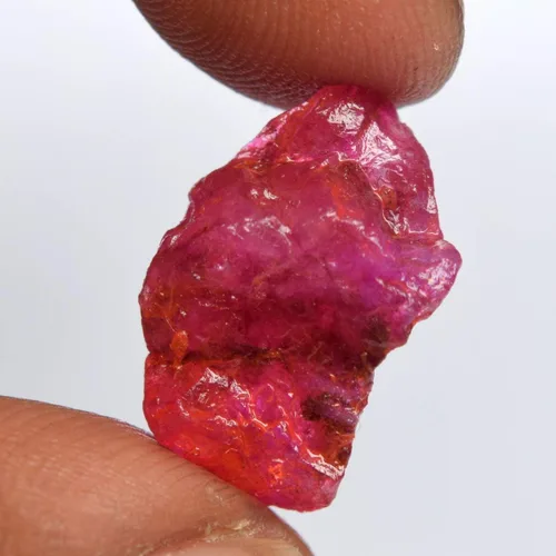 Vista 2 de Cristal curativo de rubí rojo, 10.00 quilates de rubí rojo crudo natural, piedra preciosa de rubí rojo sin calefacción, Gema, africano - rubí rojo