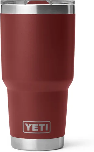 Vista 38 de YETI Rambler - Vaso de 30 oz, acero inoxidable, aislado al vacío con tapa MagSlider, color carmesí Amarillo
