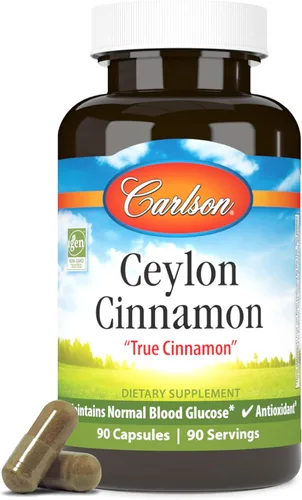 Vista 9 de Carlson Canela de Ceilán, Suplementos de Canela, 500 mg, 45 Cápsulas