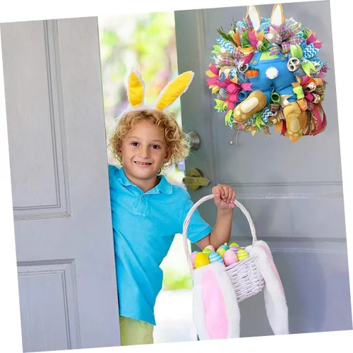 Vista 3 de 1 guirnalda artificial para decoración botánica, guirnalda de ramitas de Pascua, corona de muñeca de Pascua, adorno decorativo de Pascua, guirnalda