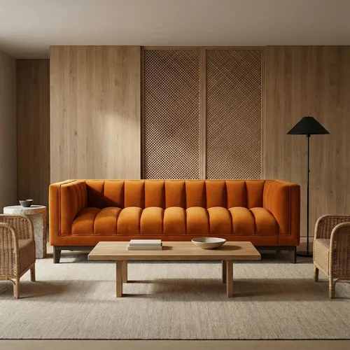 Vista 14 de Sofá curvado compacto de 69 pulgadas para espacios pequeños y apartamentos, sofá boucle de estilo japonés, sofá minimalista de 2 plazas con marco