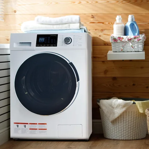 Vista 9 de Combinación de lavadora y secadora todo en uno de 2.7 pies cúbicos, lavadora secadora sin ventilación de carga frontal de 24 pulgadas con capacidad