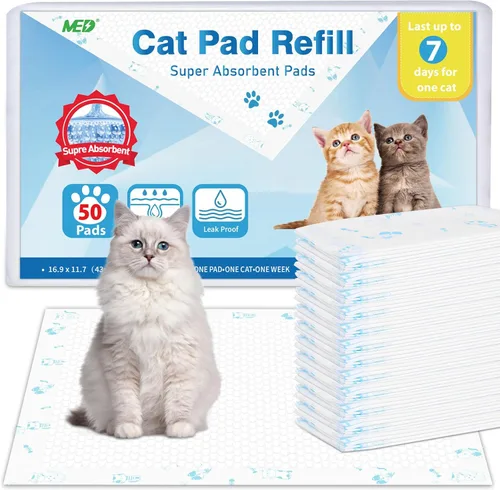 Vista 7 de Almohadillas de arena para gatos absorbentes superiores, 25 unidades, repuesto genérico compatible con el sistema de arena Tidy Cat Breeze de 16.9 x