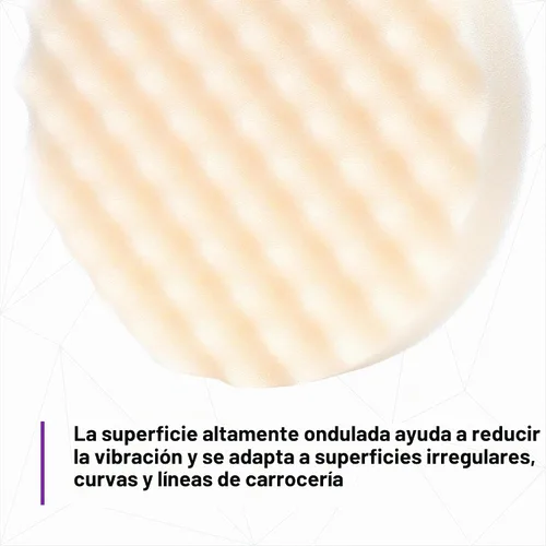 Vista 7 de Perfect-It 3M Almohadilla de compuesto de espuma, 05737, insertada, de un solo lado, con cierre de gancho y bucle, 20 cm, blanca