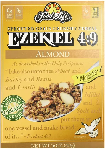 Vista 8 de Ezequiel 4:9 Cereal integral, con almendras, de 16 onzas. Paquete de 6 unidades.