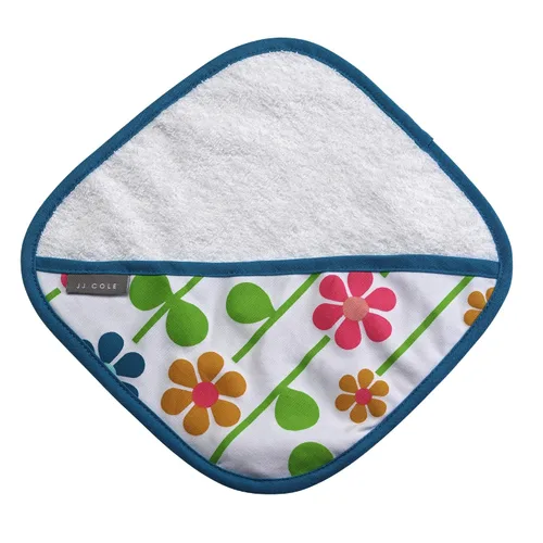 Vista 2 de JJ Cole Washcloth Summer Garden & Bath Mitt Set, rosa/verde/azul/amarillo/blanco/naranja