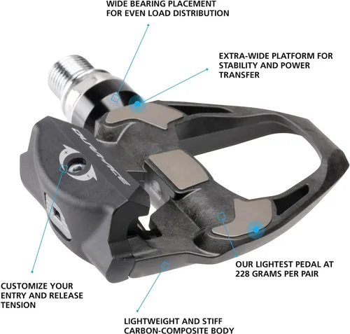Vista 2 de SHIMANO DURA-ACE PD-R9100 Pedales de bicicleta de carretera superior
