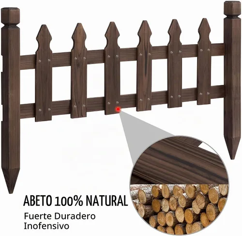 Vista 9 de Topeakmart Valla de piquete de 177.5in para jardín, paneles de valla