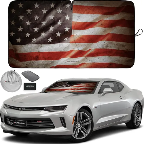 Vista 17 de Parasol de Parabrisas de Una Pieza - Parasol Cromado Líquido Plegable para Ventana Delantera de Auto para Carros SUV Camión - Protector Visor
