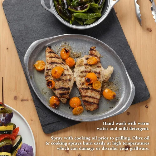 Vista 4 de Wilton Armetale Gourmet Grillware - Parrilla plana pequeña