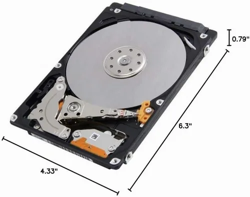 Vista 2 de MQ04ABF100 Toshiba 1TB/1000GB 5400rpm Sata 0.276 in 2.5" Disco duro 128mb, 6 Gbit/s.