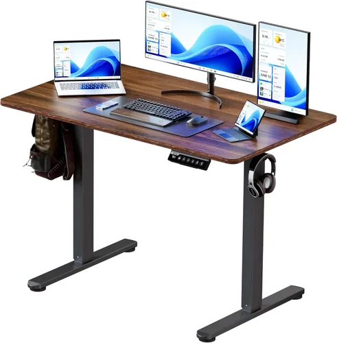 Vista 21 de BIZUM - Escritorio de pie eléctrico de 40x24 pulgadas con ajuste de altura y configuraciones de memoria, escritorio ergonómico para sentarse o estar