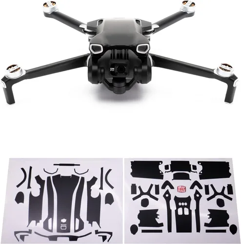Vista 14 de WRAPGRADE Pegatinas de piel compatibles con DJI Mini 3 Unidad principal (verde militar)
