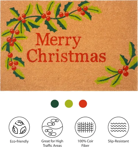 Vista 4 de Calloway Mills 121022436 Felpudo de Feliz Navidad, 24 x 36 pulgadas