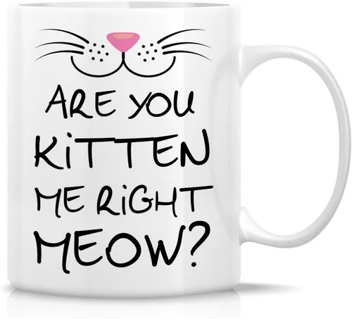 Vista 15 de Retreez - Taza Graciosa Show Me Your Kitties Amantes de Gatos, 325 ml, Tazas de Café de Cerámica, Divertidas, Sarcasmo, Sarcasticas, Regalos