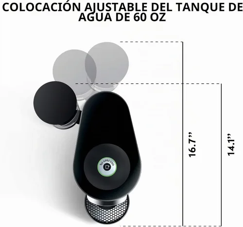 Vista 2 de Nespresso VertuoPlus Deluxe - Paquete de máquina de café y espresso con espumador de leche Aeroccino de De'Longhi, negro