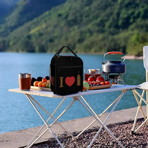 Vista 6 de I Love Coke - Lonchera térmica reutilizable, bolsa portátil para hombres y mujeres