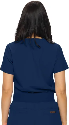 Vista 3 de Camiseta médica para mujer con un bolsillo para mujer