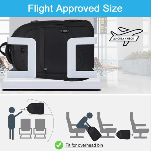 Vista 6 de Mochila Asenlin para portátil de viaje para mujeres y hombres, mochila resistente al agua para negocios, delgada y resistente, con puerto USB