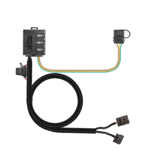 Vista 5 de WeiSen - Arnés de cableado de remolque plano de 4 vías personalizado Plug & Play, conector de cableado de 4 vías compatible con Hyundai Santa Fe GLS