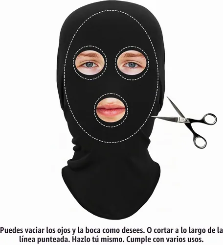 Vista 5 de 2 máscaras de cara completa para Halloween, elastano, cosplay, capucha, sin rostro, morph, unisex, para adultos, disfraz de fiesta