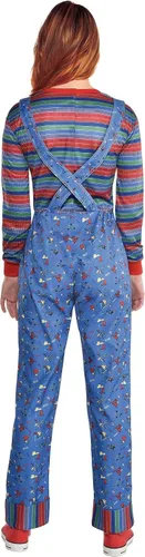 Vista 2 de Party City Chucky Halloween Costume for Women, Childs Play Includes Jumpsuit