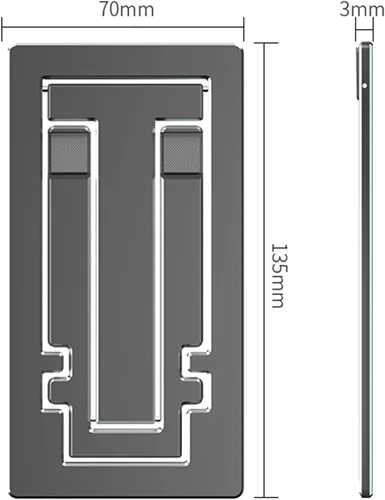 Vista 7 de Soporte para teléfono celular, totalmente plegable, altura ajustable, soporte de teléfono de aleación de aluminio para escritorio/oficina