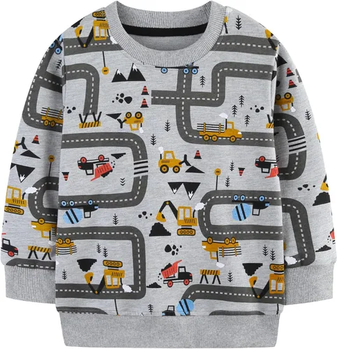 Vista 90 de Bumeex Sudaderas con cuello redondo para niños de 2 a 7 años