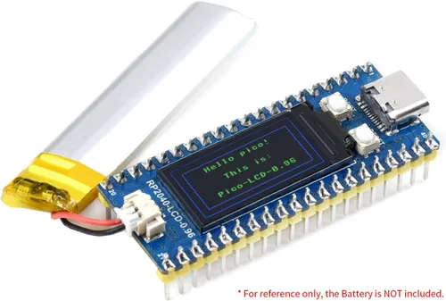 Vista 9 de RP2040-LCD-0.96-M Mini Board MCU de alto rendimiento similar a Pico-Like con cabecera pre-soldada basada en el microcontrolador Raspberry Pi RP2040