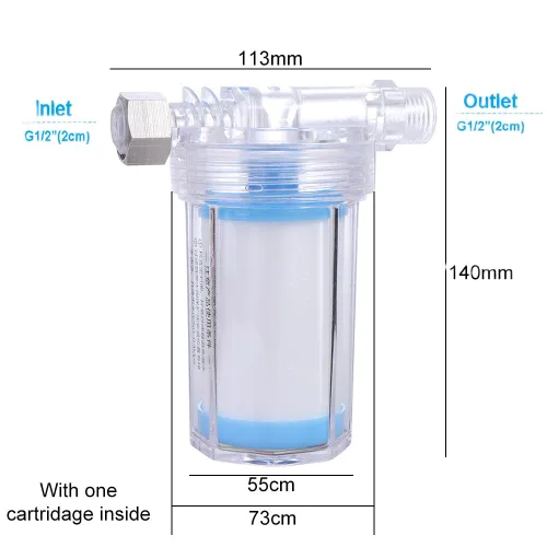 Vista 2 de Filtro de lavadora, filtro de sedimentos, tubos de 1/2 pulgada filtro doméstico para ducha, agua, lavavajillas, cocina, filtro de montaje, filtro