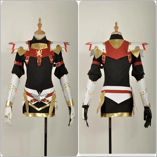 Vista 2 de Weixu Disfraz de cosplay de Astolfo negro con capa, traje de carnaval para fiesta de Halloween
