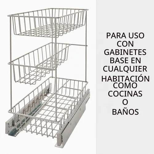 Vista 8 de ClosetMaid - Cesta para gabinete de cocina de un solo nivel, alta calidad