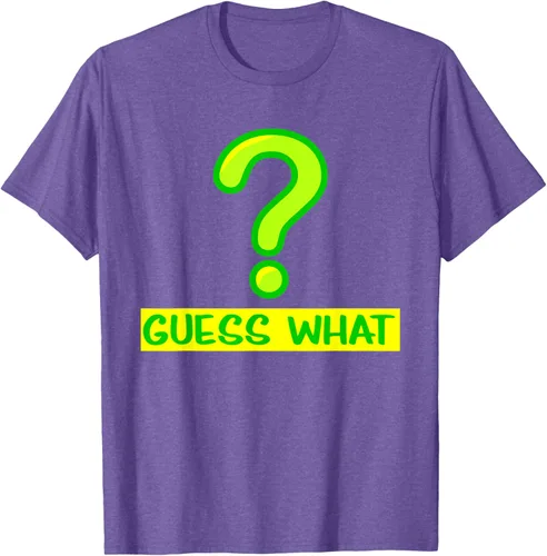 Vista 6 de Question Mark playera Guess What playera, hombre XL, Púrpura