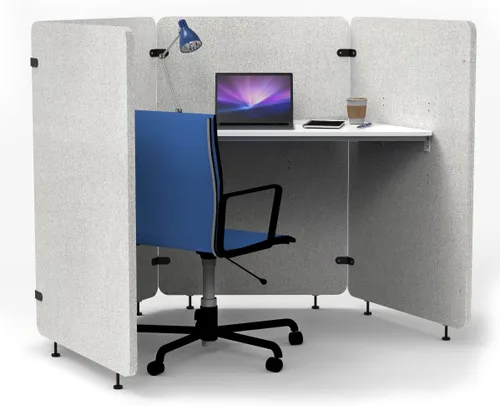 Vista 5 de Stand Up Desk Store Ruedas de 2 pulgadas para reducir el ruido reciclado PET Workpods (paquete de 6)