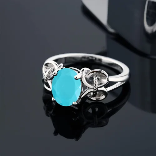 Vista 106 de Gem Stone King Anillo de compromiso ovalado con piedra natal para mujer, plata de ley 925, ovalado de 0.354 x 0.276 in, anillo de compromiso