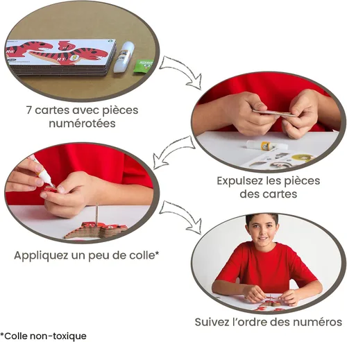 Vista 6 de Eugy Rompecabezas 3D de murciélagos, 31 piezas, ecológico, juguete educativo para niños, niñas y niños a partir de 6 años