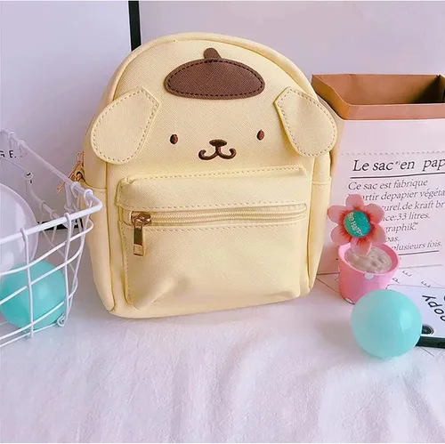Vista 4 de kejinsge Mini mochila de anime de dibujos animados lindo PU bolsos de hombro Cosplay bolso para niñas, Amarillo, Classic