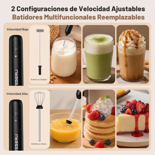 Vista 5 de Espumador de leche recargable Batería de mano 2000mAh