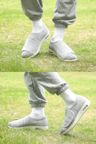 Vista 7 de ZUMEIJIA Zapatos para diabéticos para mujer zapatos casuales ajustables para caminar zapatos anchos para ancianos pies hinchados antideslizantes