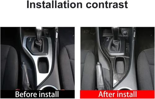 Vista 2 de YIWANG Cubierta de panel de decoración de palanca de cambios de consola central de ABS cromada para BMW X1 E84 2013-2015 Accesorios para automóvil