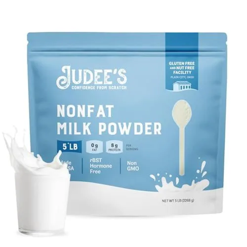 Vista 7 de Judee's Gluten Free Leche seca en polvo sin grasa, leche en polvo versátil para hornear y cocinar, alta en proteínas, rica en calcio, sin gluten