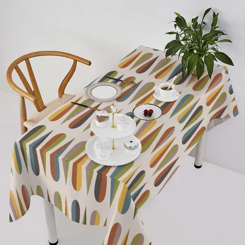 Vista 48 de Mantel azteca suroeste, diseño étnico tribal geométrico, estilo vintage, bohemio, elegante, lavable, para comedor, cocina, granja, fiesta