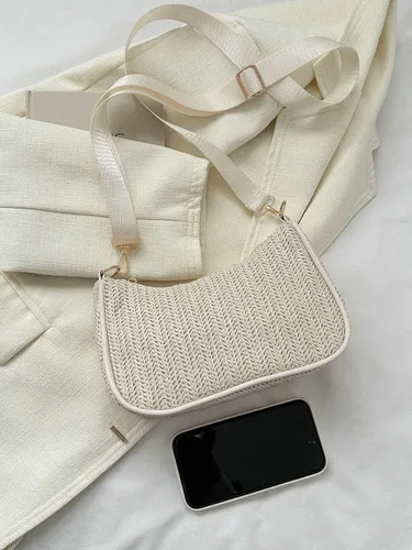 Vista 4 de Verdusa Bolsos cruzados de paja para mujer, bolsos pequeños tejidos