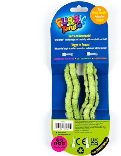 Vista 5 de Tangle Peludo Fidgets – ¡Nuevo! Cactus Verde – Juguete de peluche enredado – Materiales de felpa suave y coloridos que complacerán a los amantes