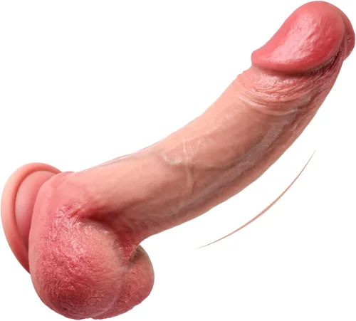 Vista 7 de Consolador realista – Consolador de silicona líquida de 6 pulgadas con fuerte ventosa, juguete sexual negro de doble densidad con textura venosa
