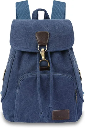 Vista 12 de Mochilas de lona a la moda, bolso casual para compras al aire libre, mochila deportiva, senderismo, viajes, bolsa multiusos, Café, Mochilas