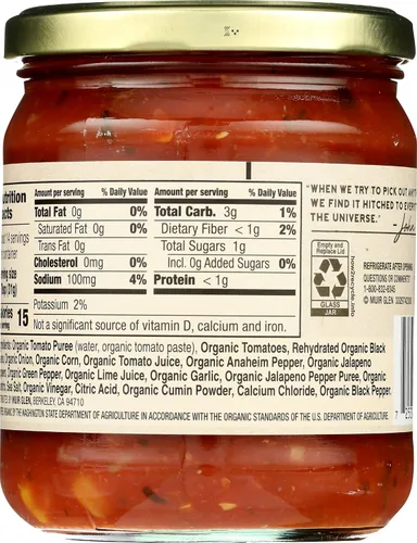 Vista 2 de Muir Glen USDA - Salsa orgánica de frijoles negros y maíz, 16 onzas