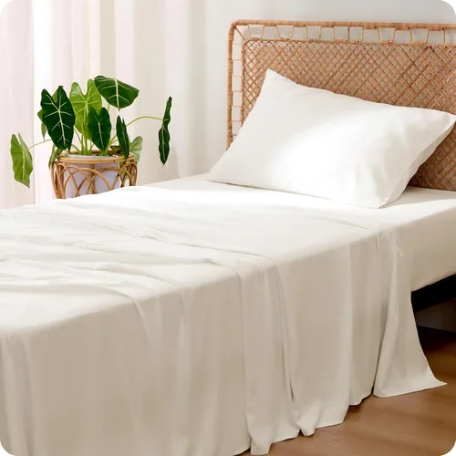 Vista 73 de Bedsure PureWoven 100% rayón derivado de bambú, sábanas de cama individual 01 - Gris oscuro