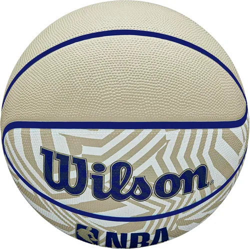 Vista 5 de Wilson NBA DRV Plus Dazzle Camo Balón de Baloncesto para Exteriores - Beige/Azul, Talla 7-29.5" Dazzle Camo Beige/Azul