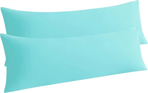 Vista 43 de NTBAY Juego de 2 fundas de almohada estándar, paquete de 2 fundas de almohada de microfibra cepillada de 20x26, suaves, resistentes a las arrugas, a